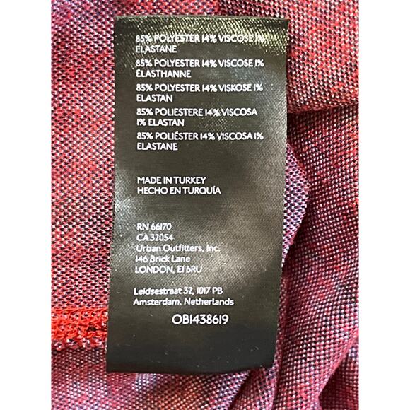 Maeve by Anthropologie Red Blue Plaid Pull On Flare Pants Women’s Size S Trouser - Picture 6 of 6